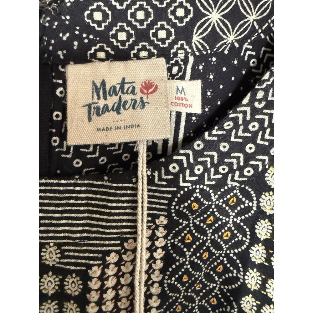 NWT Mata Traders Sydney Sleeveless Fit Flair Dress Small Patchwork Print - Picture 3 of 6